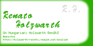 renato holzwarth business card